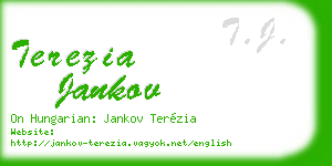 terezia jankov business card